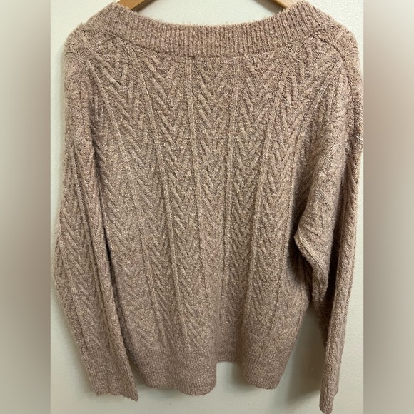 New With Tag 💫Jason Wu V-Neck Sweater in Soft Brown - Picture 6 of 12
